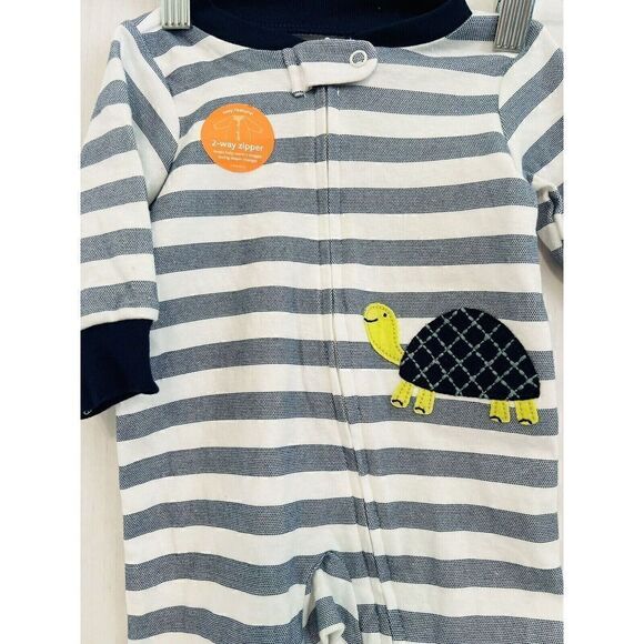 CARTER'S Infant Boy SLEEP & PLAY 3 Months NWT Turtle Design - Picture 2 of 5